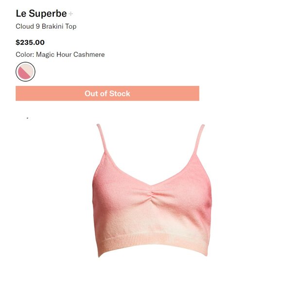 Le Superbe Cloud 9 Crop Top - NEW - Picture 5 of 11